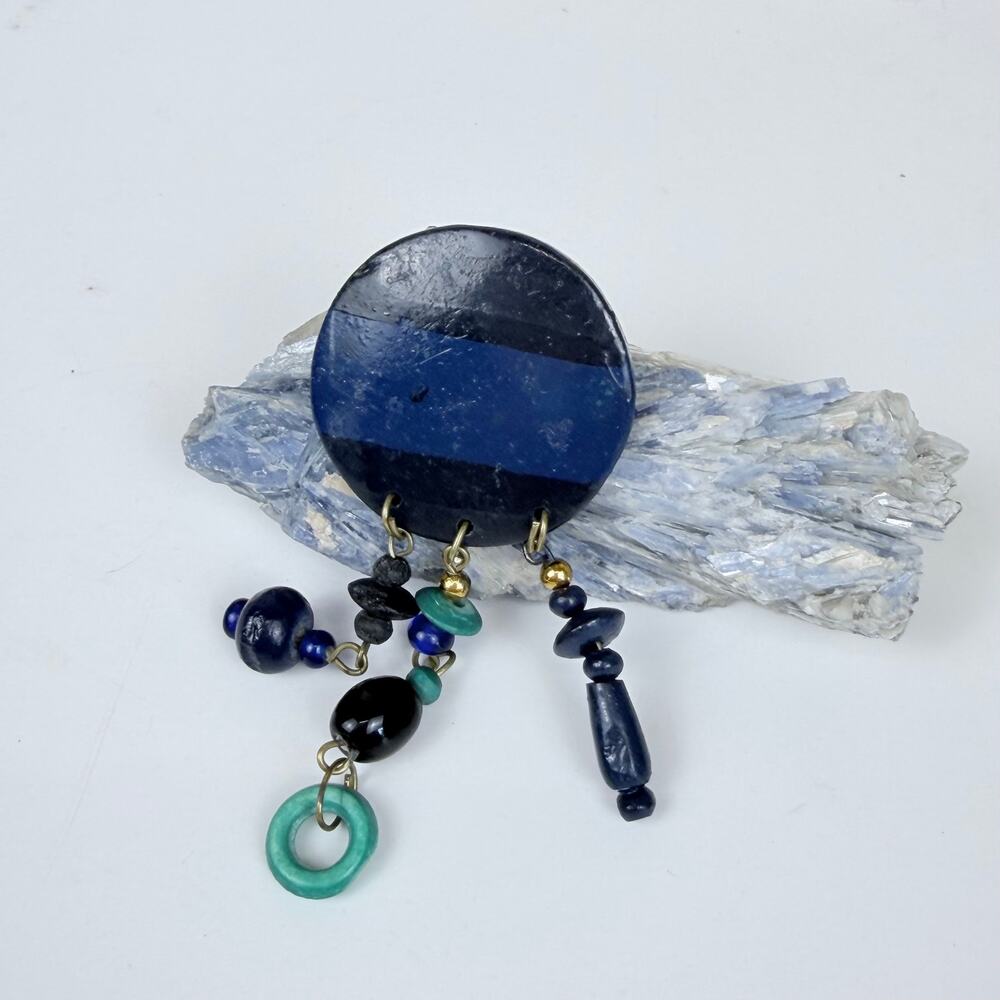 Vintage Brooch Made in India Dangly Pin